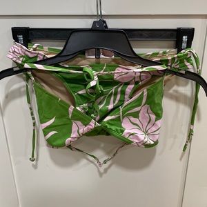 Xhilaration Green and Pink Floral Bikini Set
